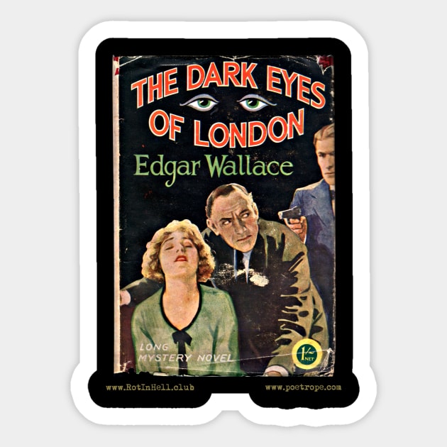 DARK EYES OF LONDON by Edgar Wallace Sticker by Rot In Hell Club